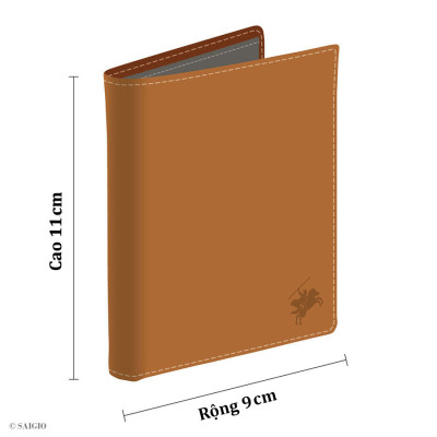 Ví Đứng Nam Mini Nhỏ Gọn, Da Bò SMALL PEBBLE Mềm Mại - Bền Bỉ, Size Tiểu, Chống Xước - Chống Nhăn Tốt, Thiết Kế Đơn Giản, Dáng Đứng - Gập 2, 2 Ngăn Lớn Đựng Tiền Và 9 Ngăn Nhỏ Để Thẻ ATM, CCCD, Thẻ GPLX - Hàng Chính Hãng SAIGIO