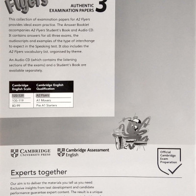 A2 Flyers 3 Answer Booklet: Authentic Examination Papers