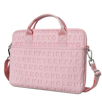 Túi Wiwu Cosmo Slim Case Dành Cho Laptop, Ultrabook Họa Tiết Khắc Nổi Chữ Cái Alphabet Cực Độc Đáo - Hàng Chính Hãng