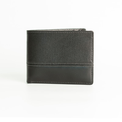 Ví nam da taiga phối da nappa cao cấp V142 - Bụi leather