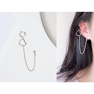 Bông tai Titan mặt dây chuyền kẹp xương tai cá tính unisex