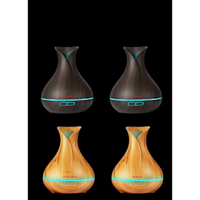 Máy khuếch tán tinh dầu TESLA - Máy xông tinh dầu hình hoa Tulip TL029 cho phòng khách có đèn 7 màu tự chuyển đổi