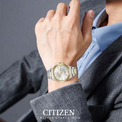 Đồng Hồ Nam Citizen Pin-Quartz Dây Thép Không Gỉ BF2026-89A - Mặt Trắng (41mm)