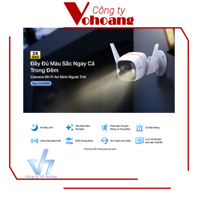 Camera WiFi Ngoài Trời TP-Link Tapo C320WS Độ Phân Giải 2K QHD - Hàng Chính Hãng