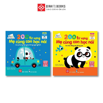 Sách - 200 Từ Vựng Mẹ Cùng Con Học Nói - Chọn Lẻ 2 Chủ Đề - Đinh Tị Books