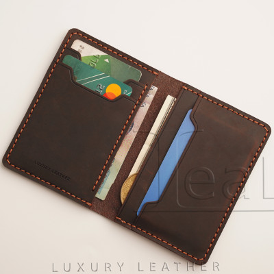 Ví Da Nam Nữ Đựng Thẻ LEALUX Mini Handmade 1
