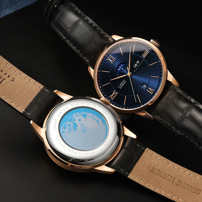 Đồng Hồ Nam I&W Carnival 528G2 Chính Hãng Full Box Chống Nước Kính Chống Xước Dây Da Cao Cấp BH 24T (Máy Cơ Tự Động)