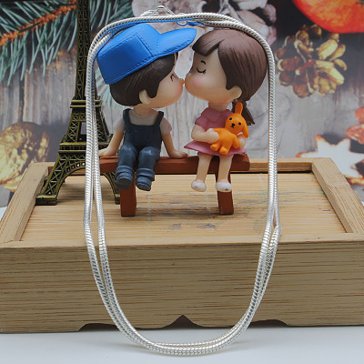 Dây Chuyền Nam Bạc Nguyên Chất S99 Kiểu Sợi Dây Mì Bền Đẹp Dài 55cm-56cm DBN069 Bạc Hiểu Minh