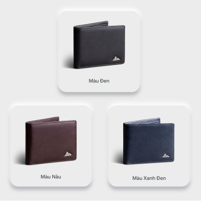Ví nam da bò Lata ( Thời trang nam gấp 2 dáng ngang - Ví da thật LVN97 )