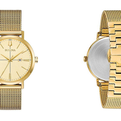 Đồng Hồ Nữ Bulova Dây Thép Không Gỉ 97M115 - Mặt Vàng