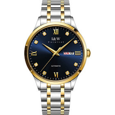 Đồng Hồ Nam I&W Carnival 555G Chính Hãng Full Box Chống Nước Kính Chống Xước Dây Thép Cao Cấp BH 60T (Máy Cơ Tự Động)