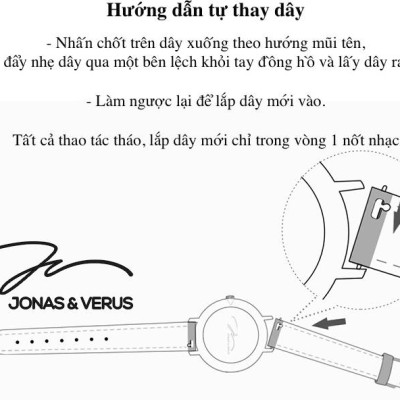 Đồng hồ đeo tay Nam hiệu JONAS & VERUS Y01545-A0.WWBLZ, Máy Cơ (Automatic), Kính mo tráng sapphire hạn chế trầy xước, Dây da Italy