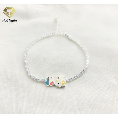 Lắc tay bạc 925 Huệ Ngân - Mèo Kitty X1