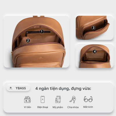 Balo Yuumy ( Thời trang nữ cỡ trung - Balo da Liberal YBA55 )