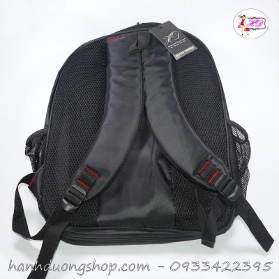 Balo laptop nam nữ thời trang Lilan rích rắc đỏ, có ngăn đựng laptop chống sốc tốt, dây đeo thoải mái