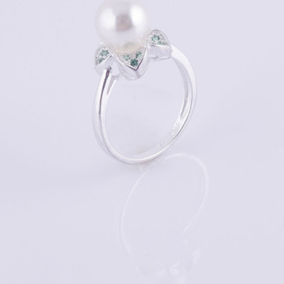 Nhẫn bạc nữ S925 Italia Bạc Xinh - Hoa Ngọc trai RR1225