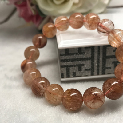 Vòng Đá Thạch Anh Tóc Đỏ Ngọc Quý Gemstones TA046 (12.5mm)