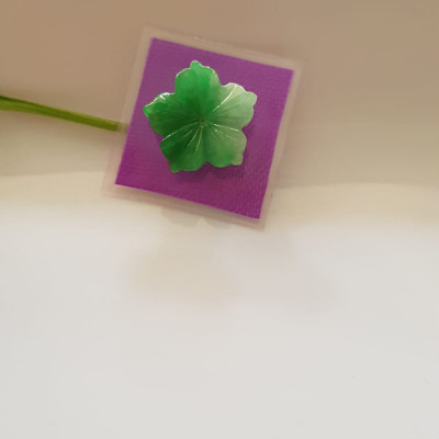 Mặt dây chuyền Mới Đẹp Bông Mai Xanh Lý đậm lam trắng bóng đẹp Đá cẩm thạch thiên nhiên Size 14mm x dầy 3mm Nữ bọc vàng làm mặt dây chuyền, mặt nhẫn đeo đẹp ạ