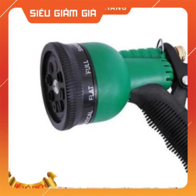 Vòi xịt rửa xe,Vòi phun nước tưới cây tăng áp thông minh 8 chế độ 815498 (cút đồng,nối đồng - dây vàng)