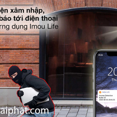 Camera wifi thân cố định ngoài trời FULL COLOR 2.0MP IMOU IPC-F22FP - Hàng chính hãng