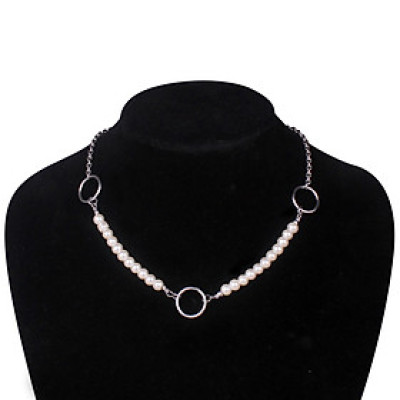 Dây chuyền vòng cổ mix ngọc trai titan độc lạ mắt