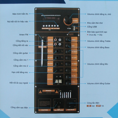 Loa Kéo Di Động Karaoke Bass 30 BMD LK-30B1 (600W) 3 Tấc - Chính Hãng