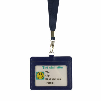 Dây đeo thẻ lụa 1.5cm đầu móc xoay (100)