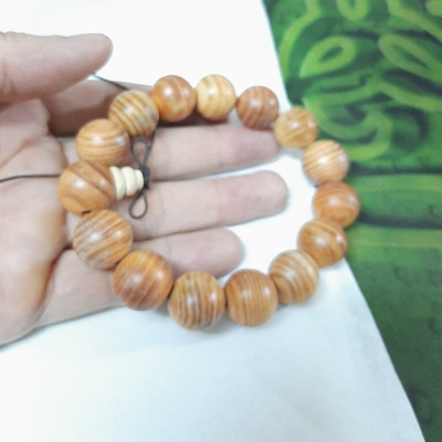 Vòng tay hạt gỗ may mắn size hạt 14 ly cá tính, bình an, thịnh vượng
