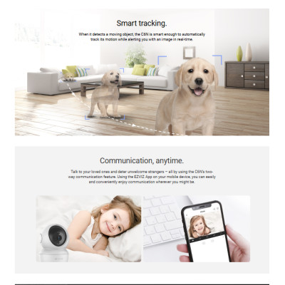 Camera Wifi Ezviz thông minh EZVIZ C6N Pro 2K 3MP, quay quét 360°, Nhận Dạng Dáng Người với thuật toán AI, Có màu đêm - hàng chính hãng