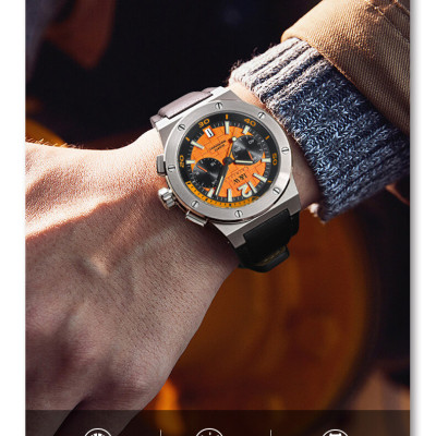 Đồng hồ nam chính hãng IW CARNIVAL IW605G-2 Kính sapphire ,chống xước ,Chống nước 30m ,Bảo hành 24 tháng,Máy điện tử(Pin),dây da cao cấp, thiết kế đơn giản dễ đeo