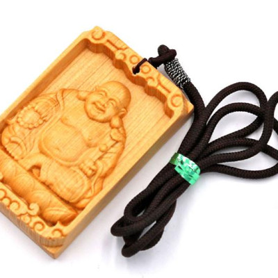 Vòng Cổ Mặt Gỗ Ngọc Am Hình Phật Di Lặc MG7