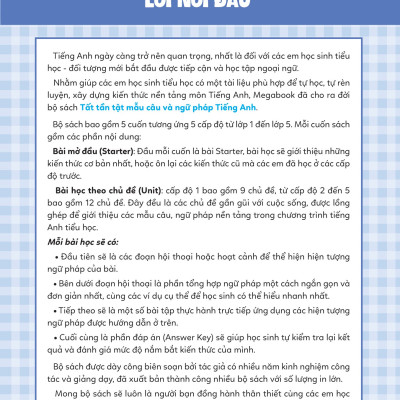 Tất Tần Tật Mẫu Câu Và Ngữ Pháp Tiếng Anh Lớp 4 (MEGA)