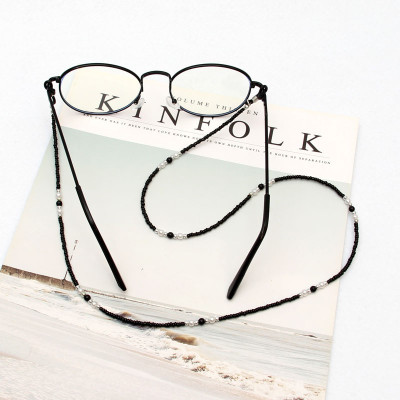 Dây kính thời trang nam nữ hạt cườm đen nhỏ sáng tạo phong cách retro Âu Mỹ cổ điển dây đeo khẩu trang airpod