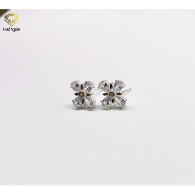 Bông tai bạc Ý 925 Huệ Ngân - Cỏ bốn lá may mắn RYE141078