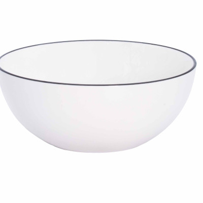 Tô | JYSK nID | sứ trắng bóng viền đen | DK17xC7cm