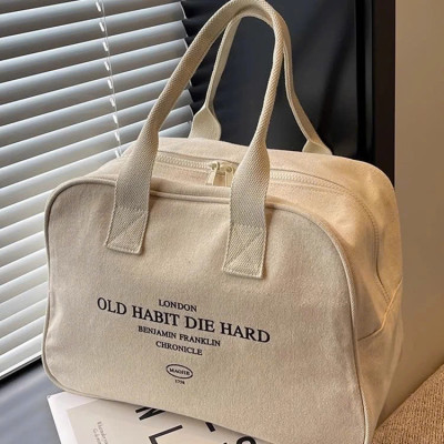 Túi Xách Canvas Thời Trang Đeo Vai – Túi Du Lịch Dung Tích Lớn Đa Năng, Đi Công Tác Ngắn Ngày Cho Nam Nữ - HÀNG CHÍNH HÃNG MINIIN