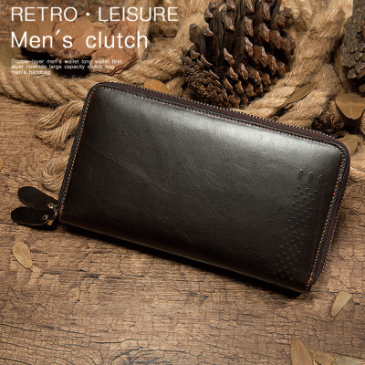 Ví cầm tay nam DA BÒ THẬT  - BEE GEE VNA9028