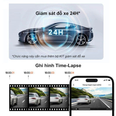 Camera hành trình 70mai M310 Ghi hình 2K (QHD) Góc quay rộng 130° (Cam trước) - Hàng chính hãng