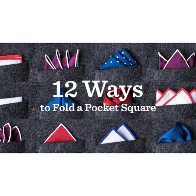 Khăn Cài Túi Áo Vest - Pocket Square - Phụ Kiện Cài Áo xanh chấm bi