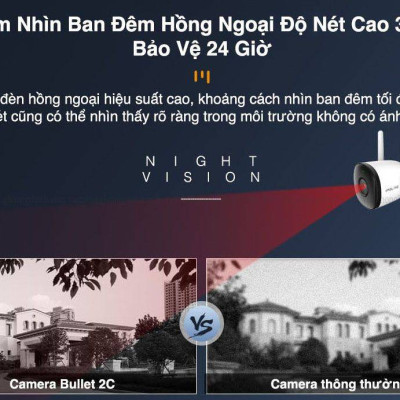 Camera Ngoài Trời IMOU Bullet S3EP 3mpx 2K / 5mpx 3K Siêu Nét, Đủ Loa Mic Đàm Thoại 2 Chiều - Hàng Chính Hãng