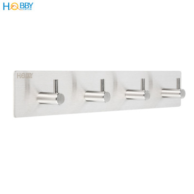 Thanh treo quần áo dán tường 4 chấu inox 304 HOBBY home decor 4TV160