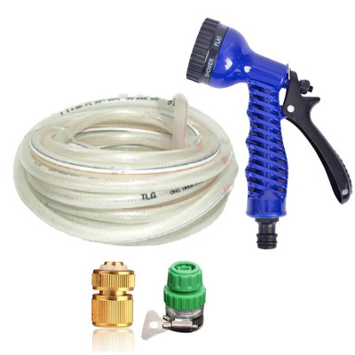 Bộ dây vòi xịt rửa xe, tưới cây, dọn dẹp nhà cửa 20m (cút đồng nối nhựa xanh) 206843
