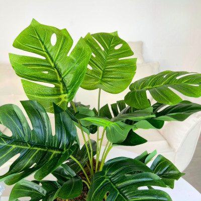 Chậu cây giả để bàn - Cây giả, hoa lụa Decor trang trí nhà cửa, quán cafe