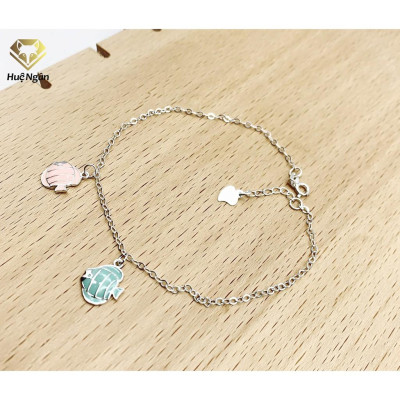 Lắc chân bạc Ý 925 Huệ Ngân-CLOWNFISH JL032