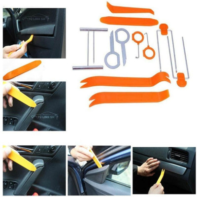 Bộ dụng cụ tháo nội thất ô tô 12 món - Tặng 1 bộ dán gương hậu