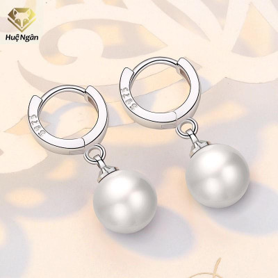 Bông tai bạc Ý 925 Huệ Ngân - Bông tròn RYE140951