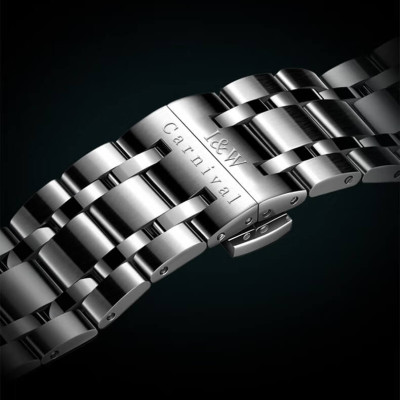 Đồng Hồ Nam I&W Carnival 572G1 Chính Hãng Full Box Chống Nước Kính Chống Xước Dây Thép Cao Cấp BH24T (Máy Cơ Tự Động)