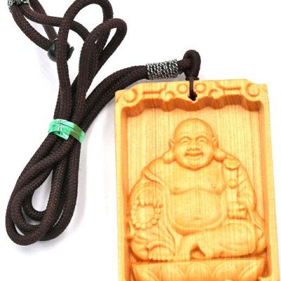 Vòng Cổ Mặt Gỗ Ngọc Am Hình Phật Di Lặc MG7