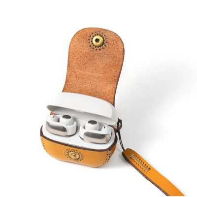 Bao da SEN tai nghe cho Bose Ultra Open Earbuds, hiệu Khacten.com - Hàng chính hãng  , chất liệu da bò, may tay