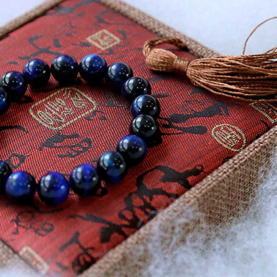 Vòng Tay Đá Mắt Hổ Xanh Đen 8mm